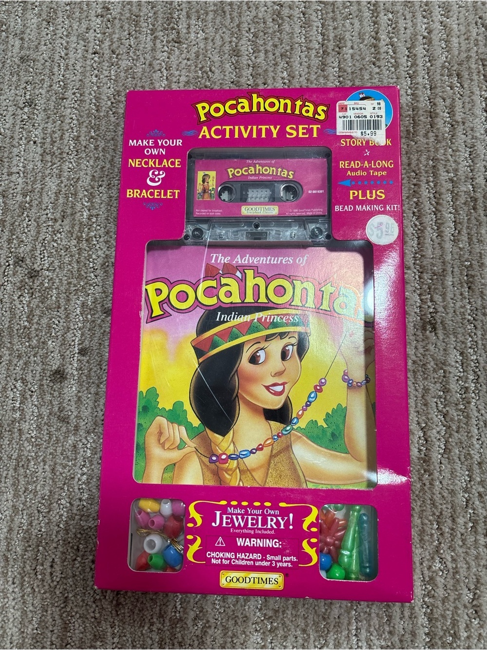 Pocahontas Pink Activity Set with Bead Jewelry Kit
